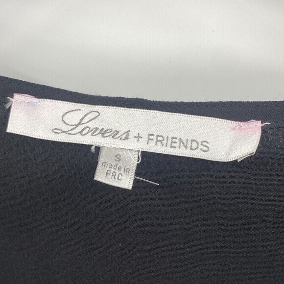 Lovers And Friends Size Small Vision Faux Wrap Long Sleeve V Neck Black Bodysuit - Picture 7 of 12